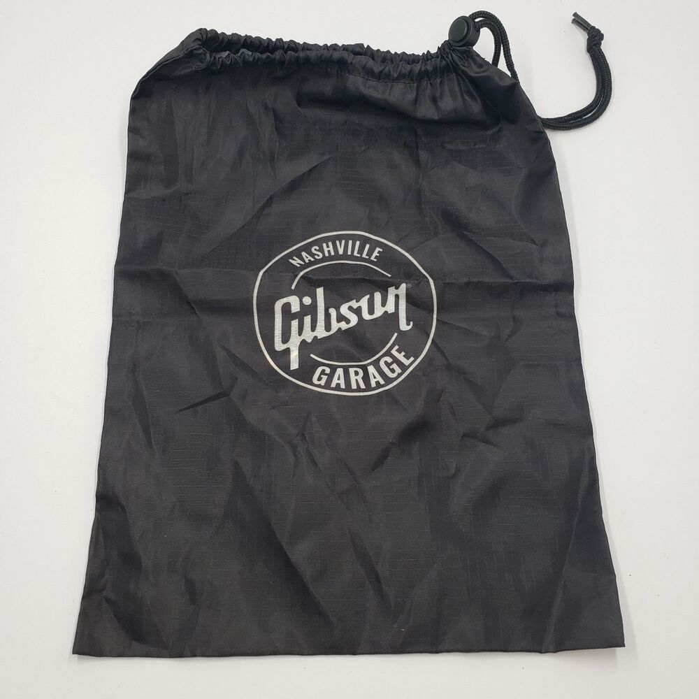 Gibson Garage Nashville Dust Bag Black Drawstring Pouch Guitar Accessory